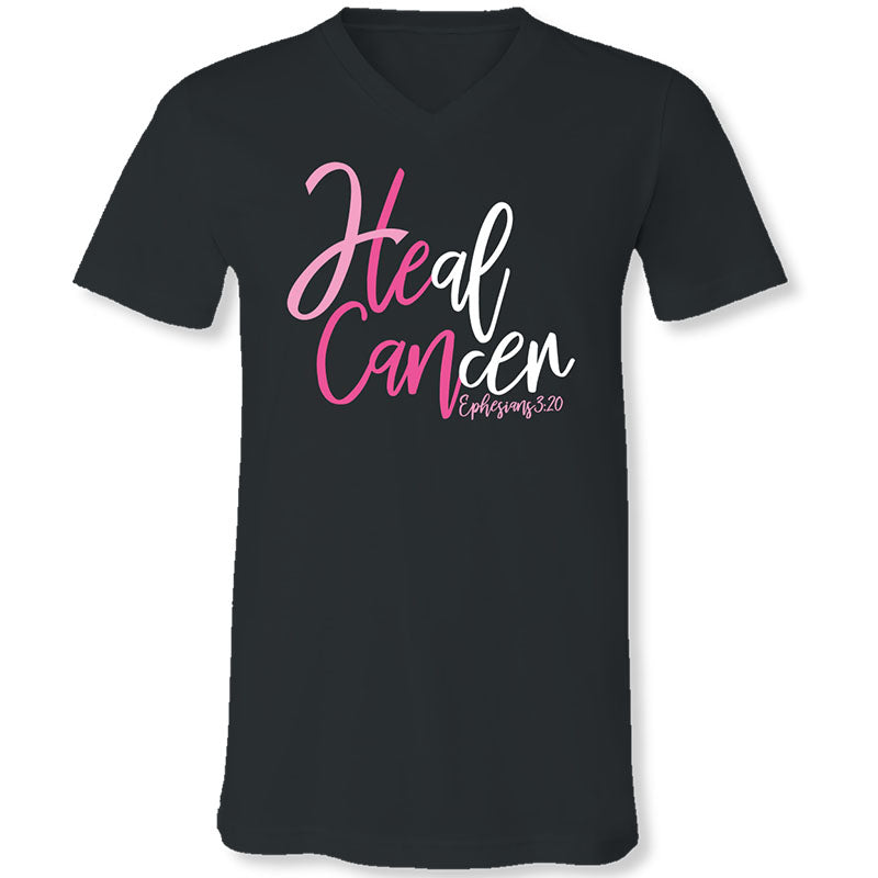 SALE Sassy Frass Heal Cancer Canvas V-neck - Adult & Kids T-Shirts, Sweatshirts & Hoodies apparel design preview 1
