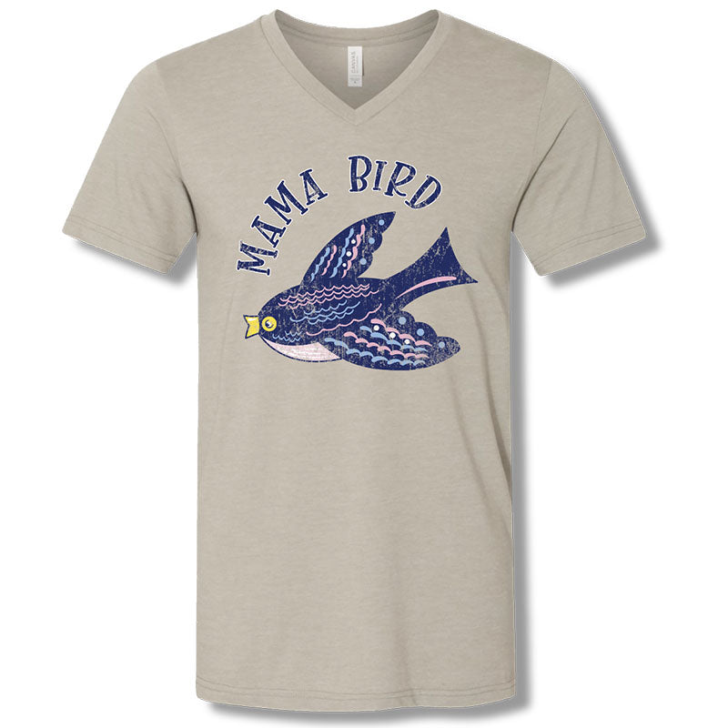 Sassy Frass Mama Bird V-Neck Canvas - Adult & Kids T-Shirts, Sweatshirts & Hoodies apparel design preview 1