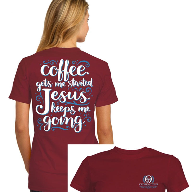 Southern Attitude Preppy Coffee Jesus - Adult & Kids T-Shirts, Sweatshirts & Hoodies apparel design preview 1