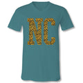 Sassy Frass North Carolina Leopard V-Neck Blue Canvas - Adult & Kids T-Shirts, Sweatshirts & Hoodies apparel design preview 1