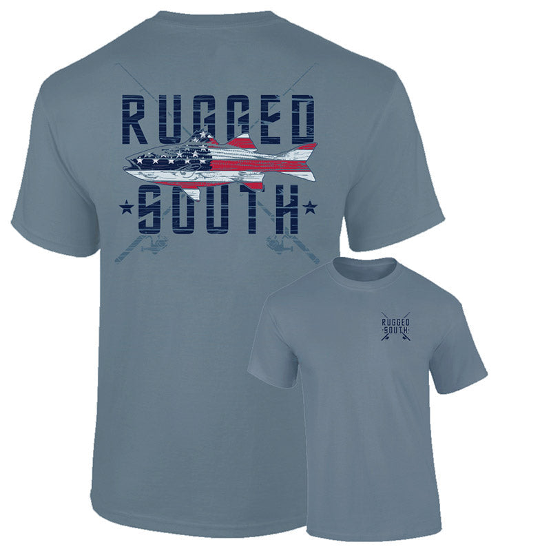 Southernology Rugged South USA Fish Comfort Colors - Adult & Kids T-Shirts, Sweatshirts & Hoodies apparel design preview 1