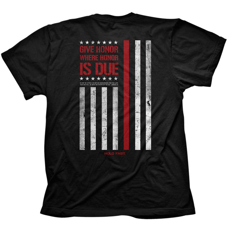 Hold Fast Honor Firefighter Flag USA - Adult & Kids T-Shirts, Sweatshirts & Hoodies apparel design preview 1