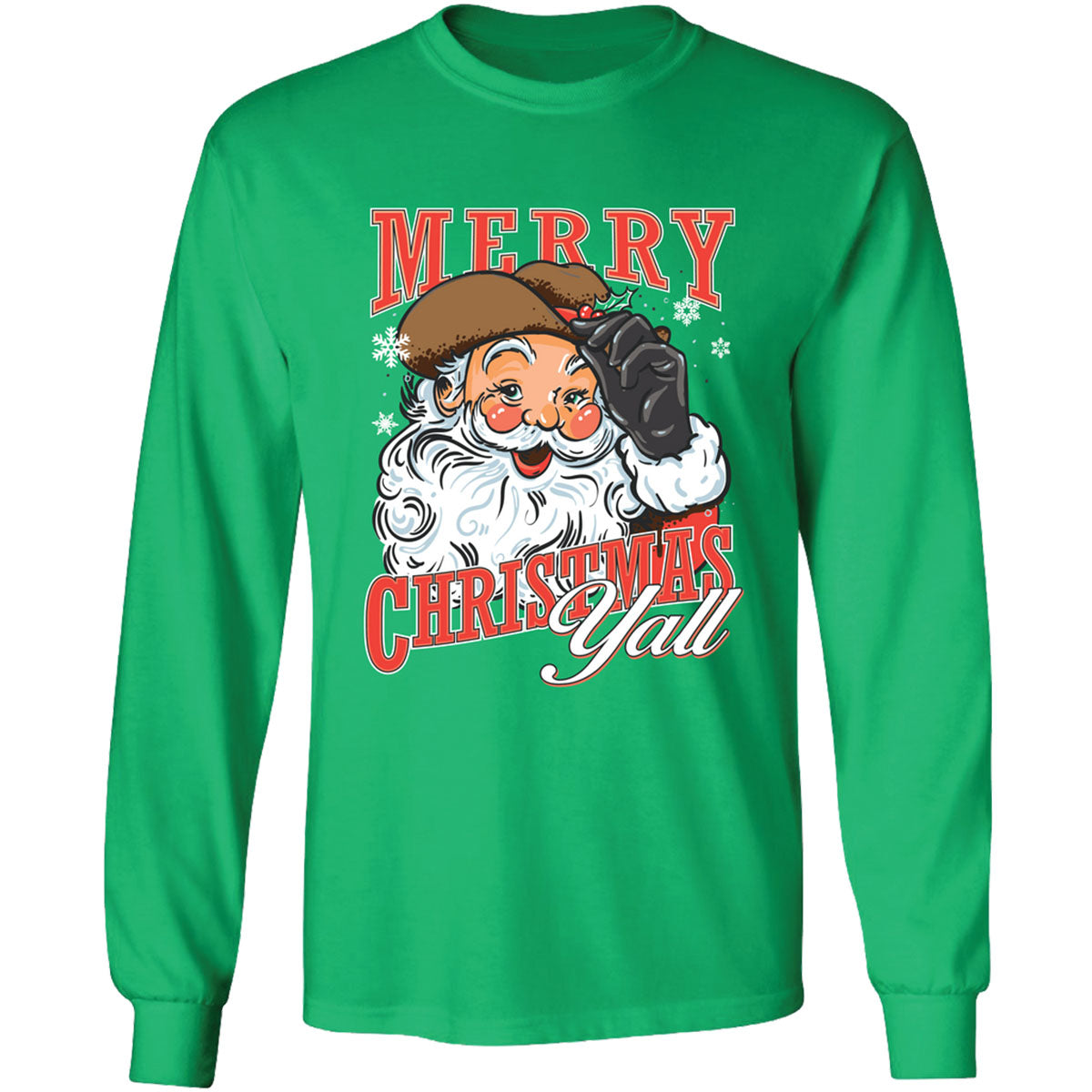 Girlie Girl Originals Merry Christmas Santa Holiday - Adult & Kids T-Shirts, Sweatshirts & Hoodies apparel design preview 2
