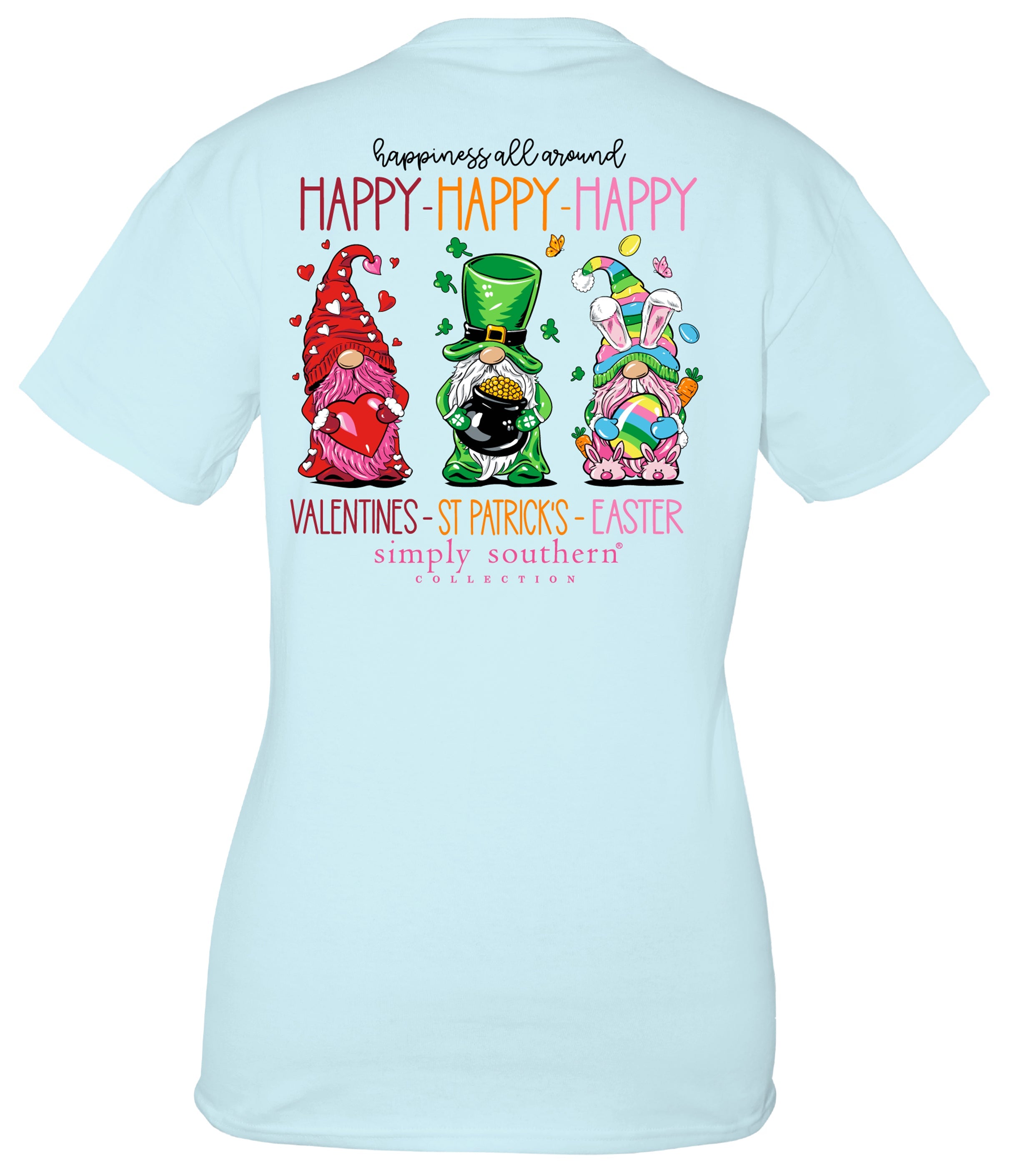 Simply Southern Happy Everything XoXo Irish Easter - Adult & Kids T-Shirts, Sweatshirts & Hoodies apparel design preview 1