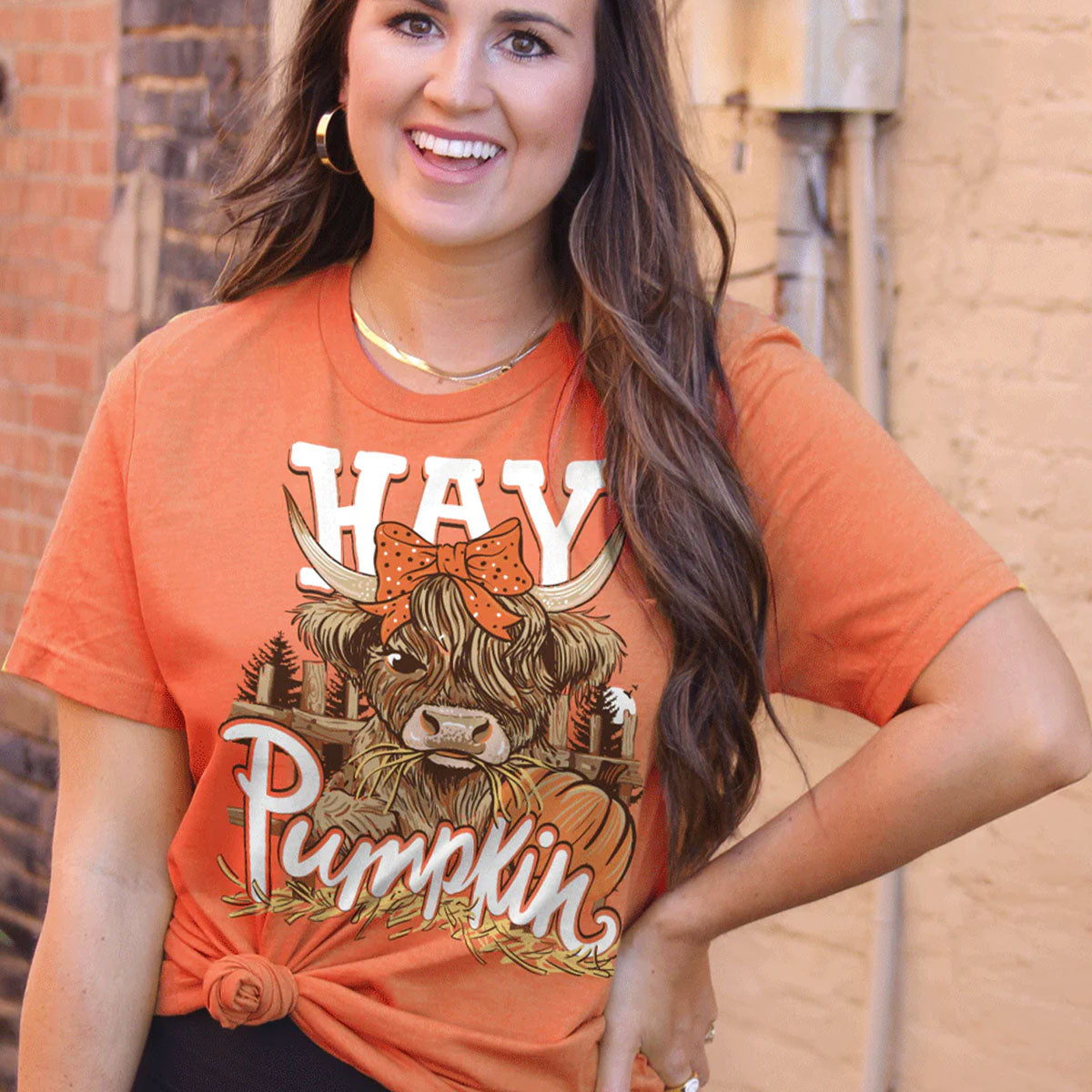 Girlie Girl Lulu Mac Hay Pumpkin Fall Canvas - Adult & Kids T-Shirts, Sweatshirts & Hoodies apparel design preview 1