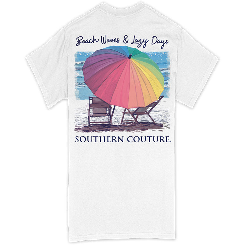 Southern Couture Classic Beach Waves Lazy Days - Adult & Kids T-Shirts, Sweatshirts & Hoodies apparel design preview 1