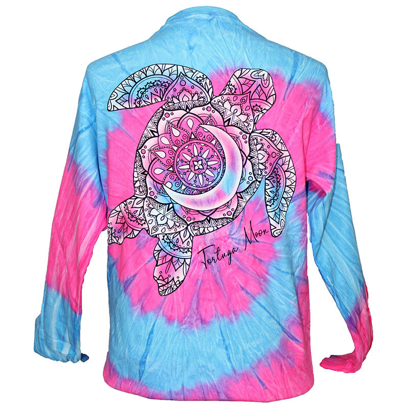 Southern Attitude Tortuga Moon Turtle Tie Dye - Adult & Kids T-Shirts, Sweatshirts & Hoodies apparel design preview 1