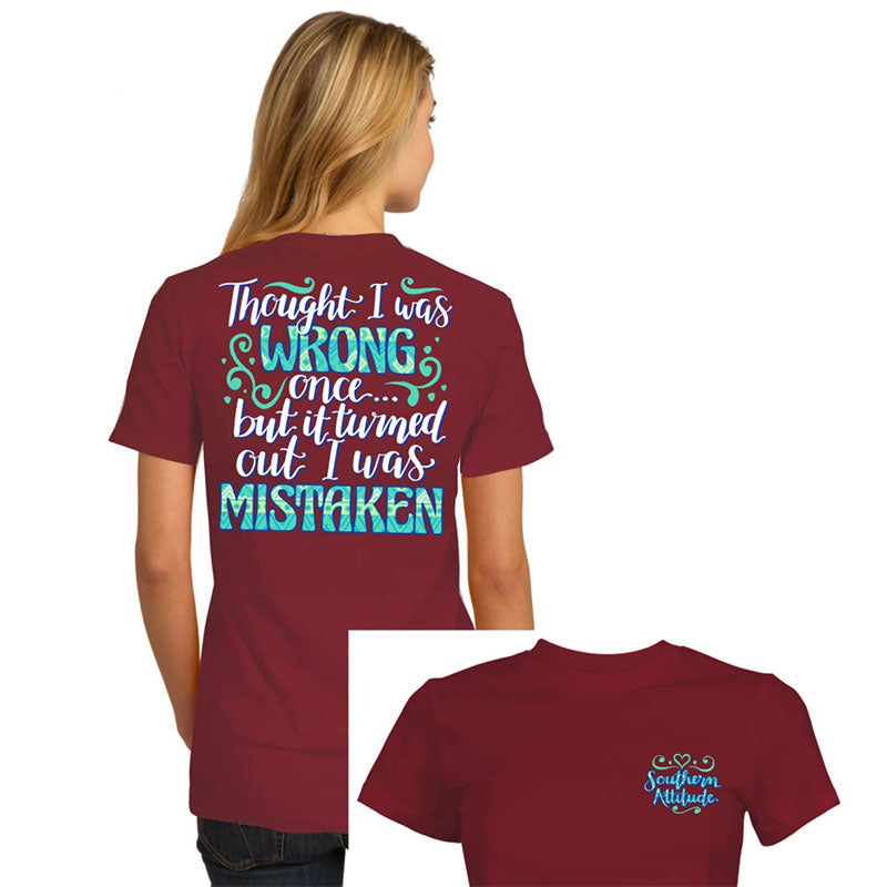 Southern Attitude Preppy I Was Mistaken - Adult & Kids T-Shirts, Sweatshirts & Hoodies apparel design preview 1