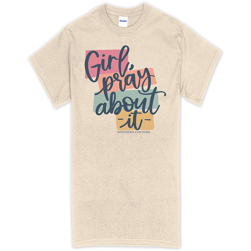 Southern Couture Girl Pray About It Soft - Adult & Kids T-Shirts, Sweatshirts & Hoodies apparel design preview 1
