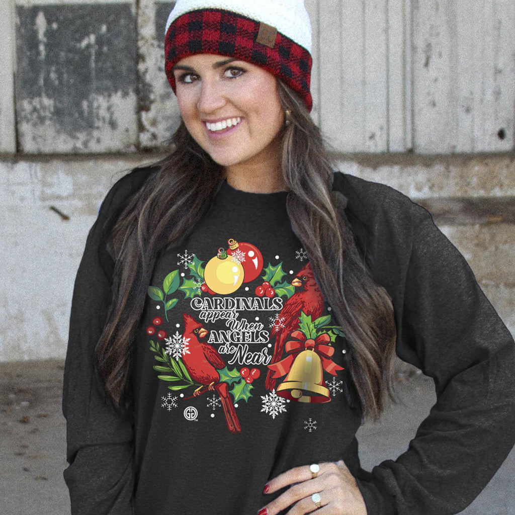 Girlie Girl Originals Christmas Cardinal Holiday - Adult & Kids T-Shirts, Sweatshirts & Hoodies apparel design preview 1