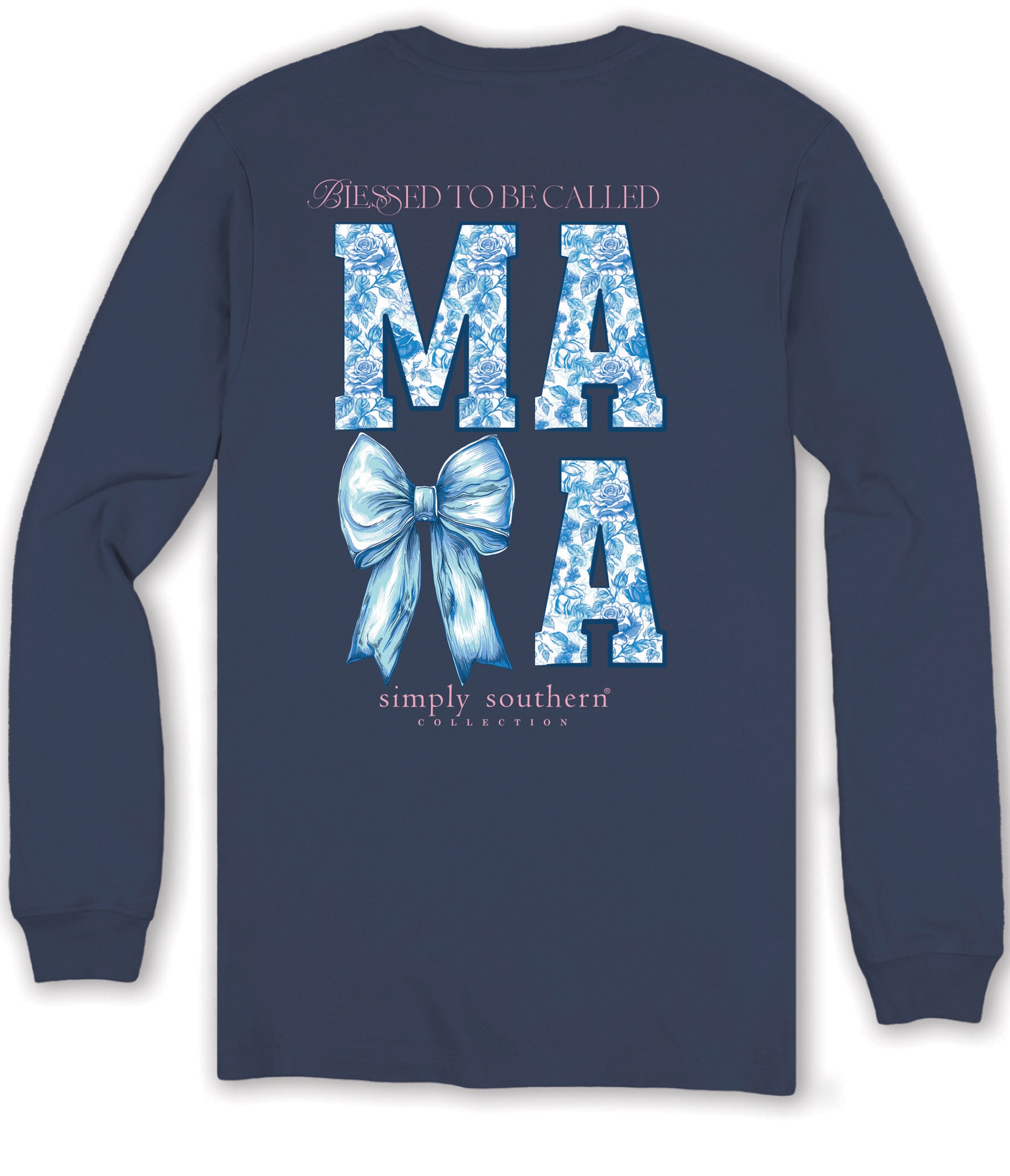 Simply Southern Blessed Mama Bow - Adult & Kids T-Shirts, Sweatshirts & Hoodies apparel design preview 1