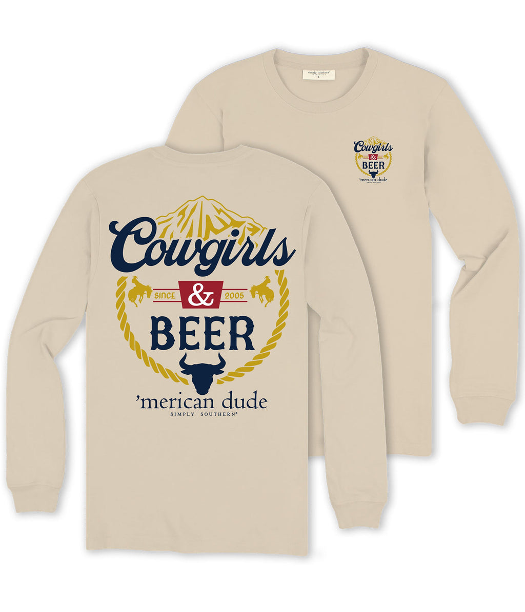 Simply Southern Merican Dude Cowgirls - Adult & Kids T-Shirts, Sweatshirts & Hoodies apparel design preview 1