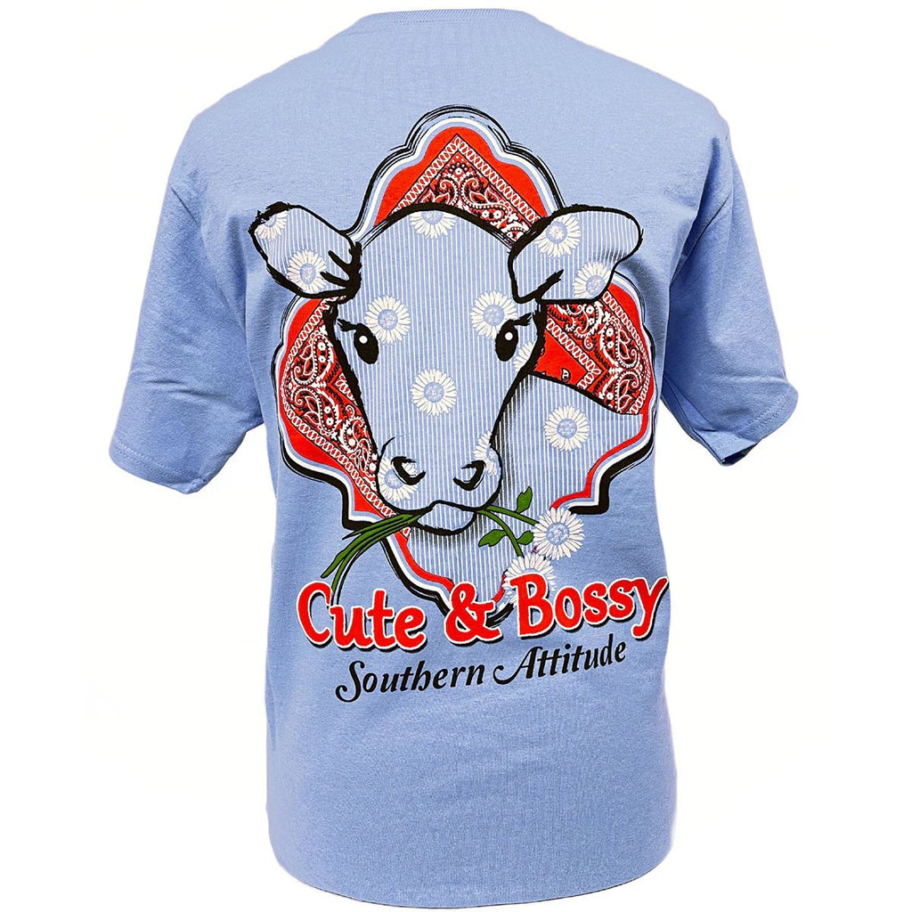 Southern Attitude Cute Bossy Cow - Adult & Kids T-Shirts, Sweatshirts & Hoodies apparel design preview 2