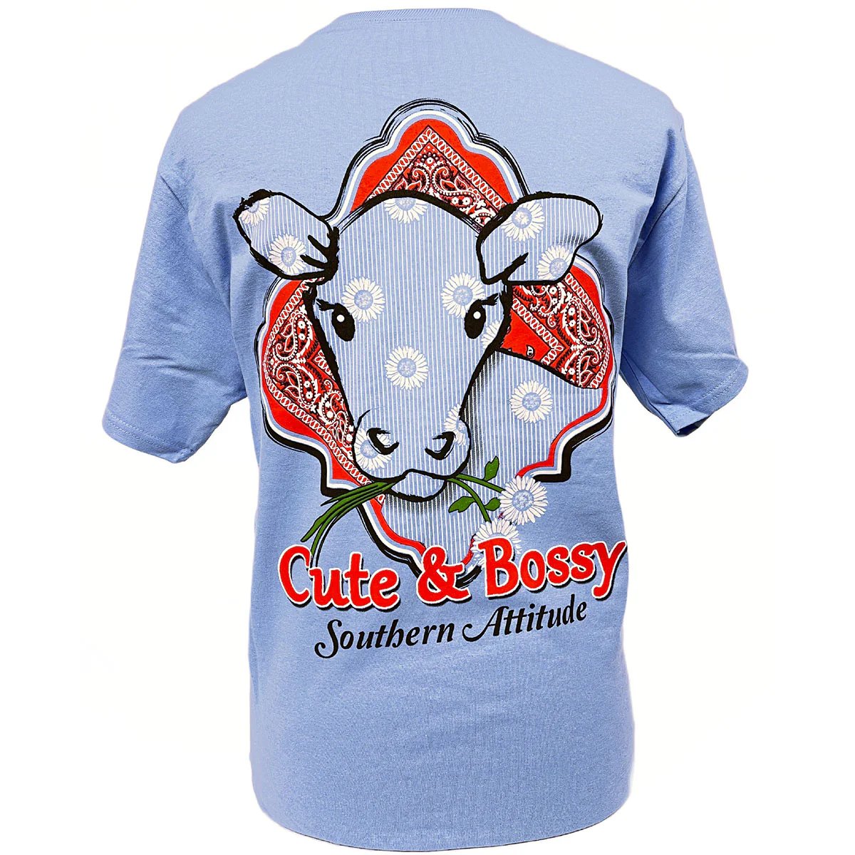 Southern Attitude Cute Bossy Cow - Adult & Kids T-Shirts, Sweatshirts & Hoodies apparel design preview 2