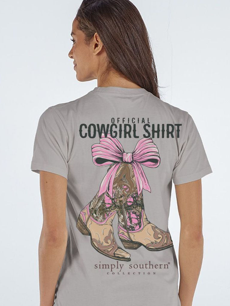 Simply Southern Cowgirl Boots Bow - Adult & Kids T-Shirts, Sweatshirts & Hoodies apparel design preview 1