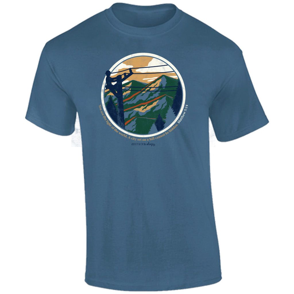 Southernology Lineman Light Hurricane Relief - Adult & Kids T-Shirts, Sweatshirts & Hoodies apparel design preview 2