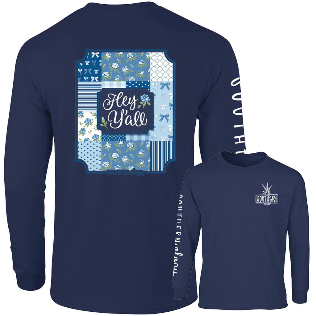 Southernology Patchwork Hey Y'all Comfort Colors - Adult & Kids T-Shirts, Sweatshirts & Hoodies apparel design preview 1