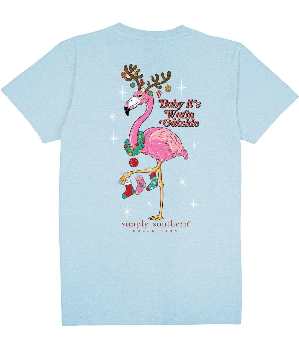Simply Southern Flamingo Christmas Holiday - Adult & Kids T-Shirts, Sweatshirts & Hoodies apparel design preview 2