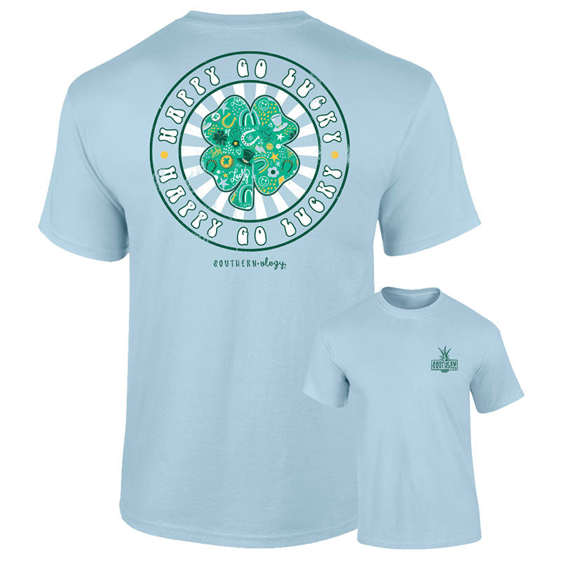 Southernology Shamrock Go Lucky Irish Comfort Colors - Adult & Kids T-Shirts, Sweatshirts & Hoodies apparel design preview 1
