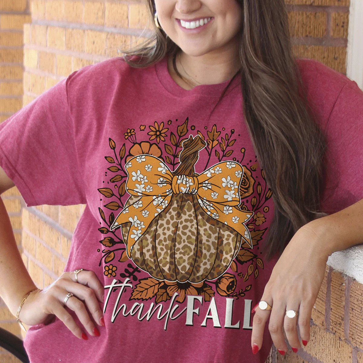 Girlie Girl Lulu Mac Pumpkin Flower Fall Canvas - Adult & Kids T-Shirts, Sweatshirts & Hoodies apparel design preview 1
