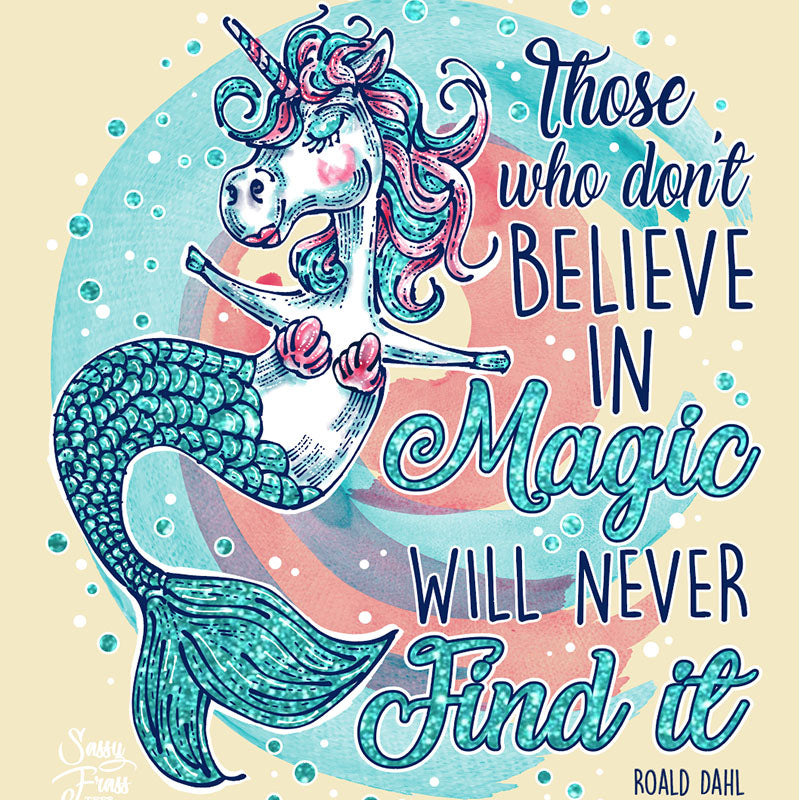 Sassy Frass Preppy Magic Unicorn Mermaid - Adult & Kids T-Shirts, Sweatshirts & Hoodies apparel design preview 2