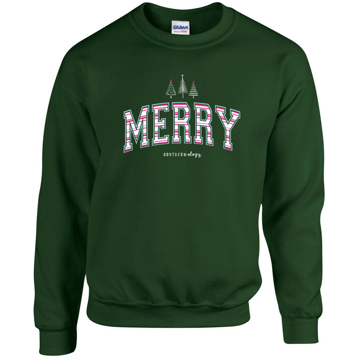 Southernology Merry Trees Holiday Crewneck - Adult & Kids T-Shirts, Sweatshirts & Hoodies apparel design preview 1