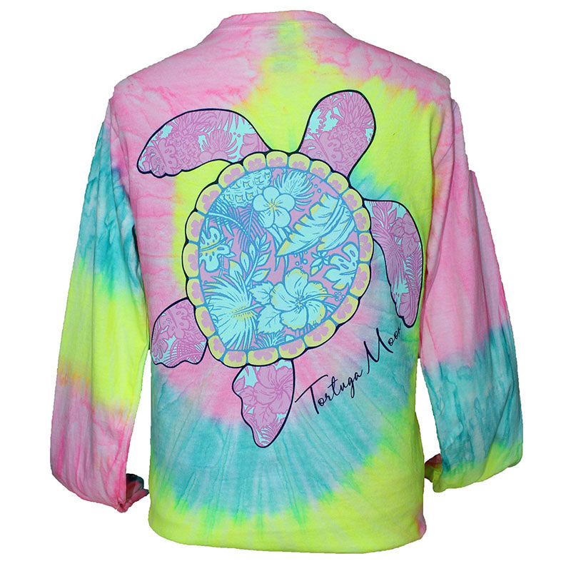 Southern Attitude Tortuga Moon Palm Turtle Tie-dye - Adult & Kids T-Shirts, Sweatshirts & Hoodies apparel design preview 1