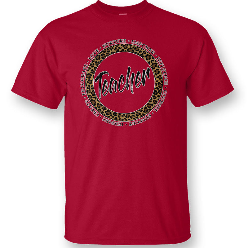 SALE Sassy Frass Teacher Words Leopard Bella Canvas - Adult & Kids T-Shirts, Sweatshirts & Hoodies apparel design preview 2