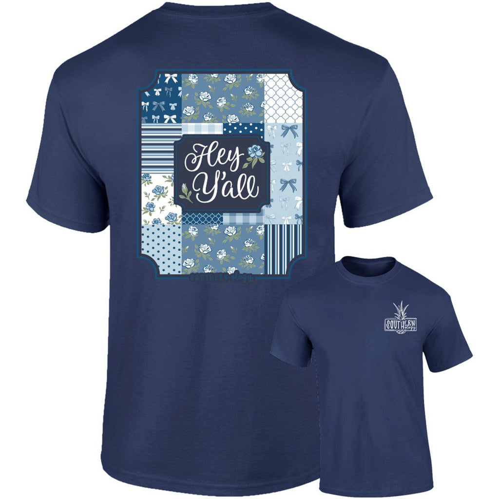 Southernology Patchwork Hey Y'all Comfort Colors - Adult & Kids T-Shirts, Sweatshirts & Hoodies apparel design preview 2