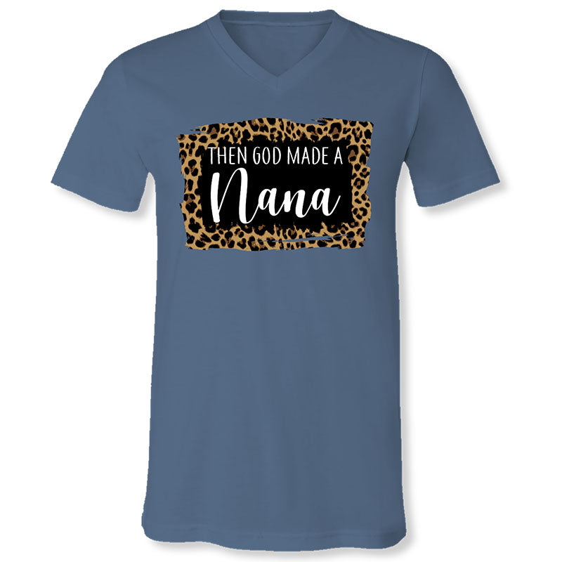 Sassy Frass God Made A Nana Canvas V-neck - Adult & Kids T-Shirts, Sweatshirts & Hoodies apparel design preview 1