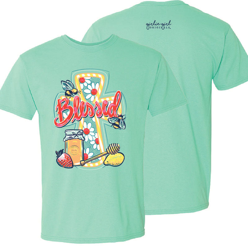 Girlie Girl Originals Summer Blessed Cross - Adult & Kids T-Shirts, Sweatshirts & Hoodies apparel design preview 1