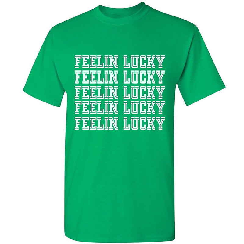 Feelin Lucky Irish Front Print - Adult & Kids T-Shirts, Sweatshirts & Hoodies apparel design preview 1