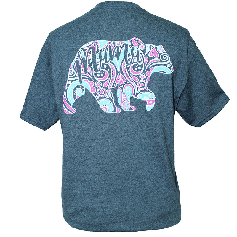 Southern Attitude Preppy Paisley Mama Bear - Adult & Kids T-Shirts, Sweatshirts & Hoodies apparel design preview 1