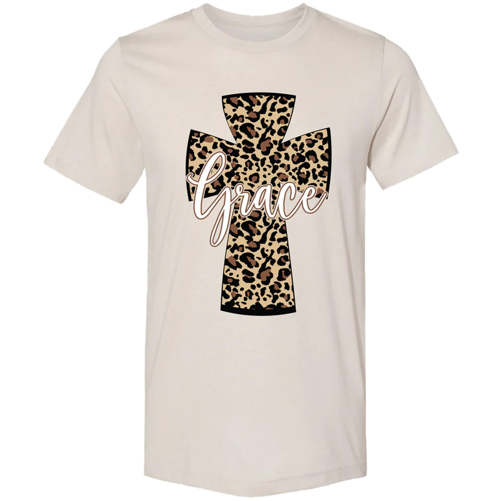 Girlie Girl Lulu Mac Leopard Grace Cross Canvas - Adult & Kids T-Shirts, Sweatshirts & Hoodies apparel design preview 2