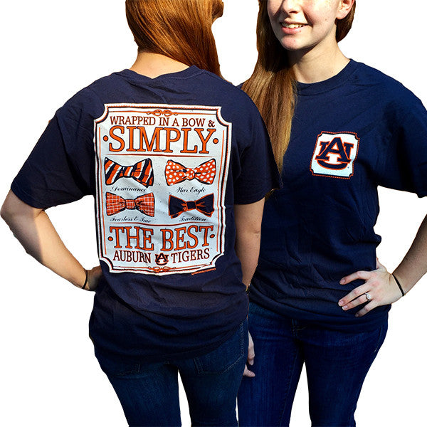 Auburn Simply The Best Prep Bows Bright - Adult & Kids T-Shirts, Sweatshirts & Hoodies apparel design preview 1