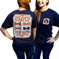 Auburn Simply The Best Prep Bows Bright - Adult & Kids T-Shirts, Sweatshirts & Hoodies apparel design preview 1