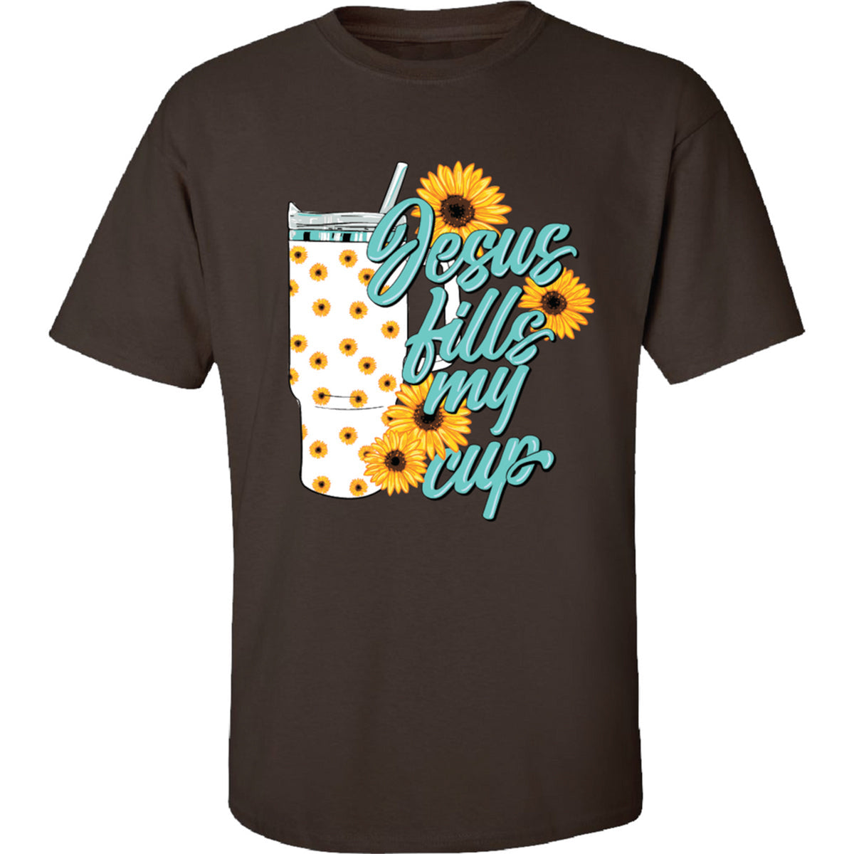 Girlie Girl Originals Jesus Fills My Cup - Adult & Kids T-Shirts, Sweatshirts & Hoodies apparel design preview 1
