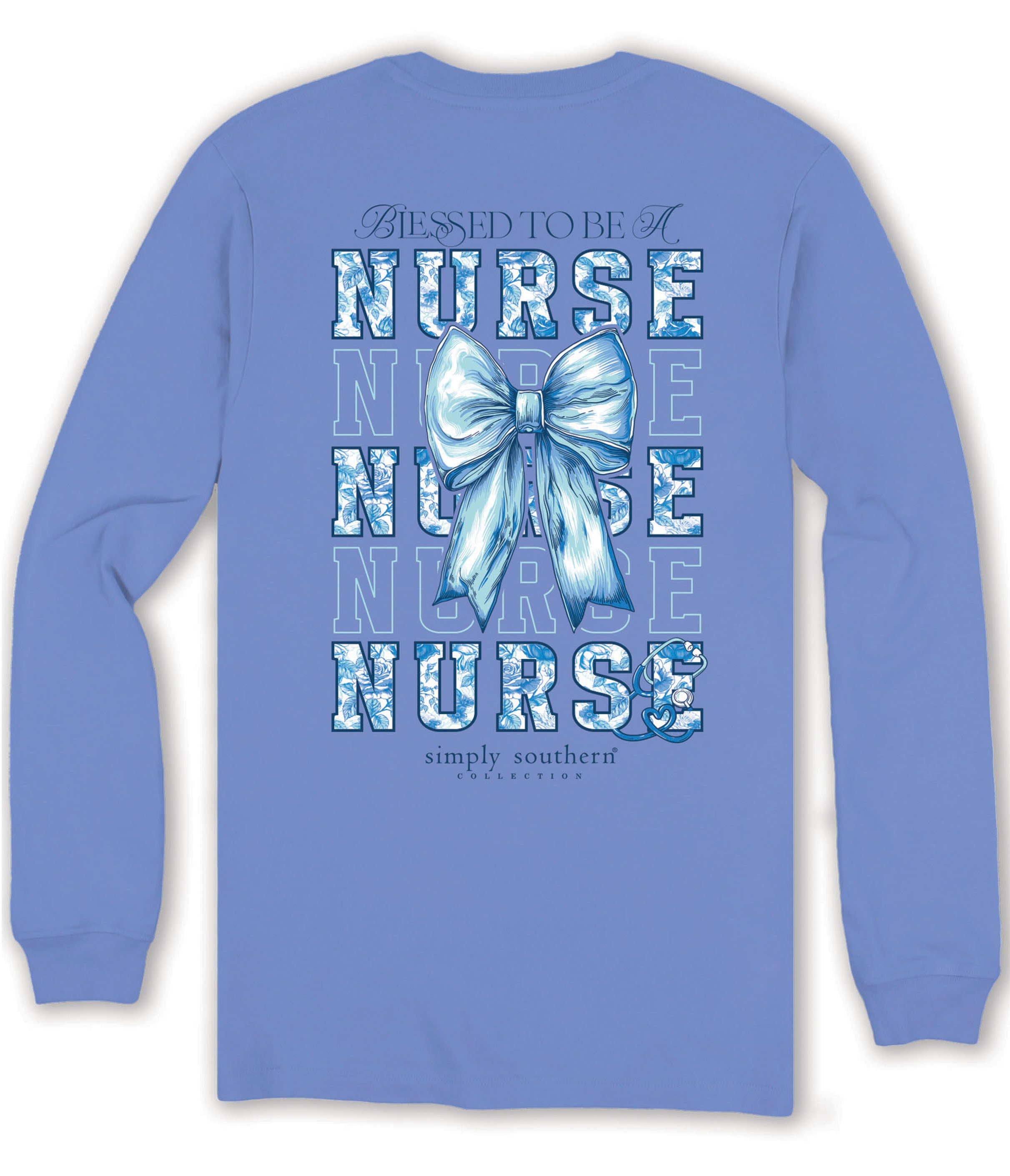 Simply Southern Blessed Nurse Bow - Adult & Kids T-Shirts, Sweatshirts & Hoodies apparel design preview 1