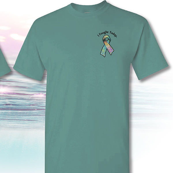 SALE I Fought Today Ribbon Cow Cancer Ribbons - Adult & Kids T-Shirts, Sweatshirts & Hoodies apparel design preview 2