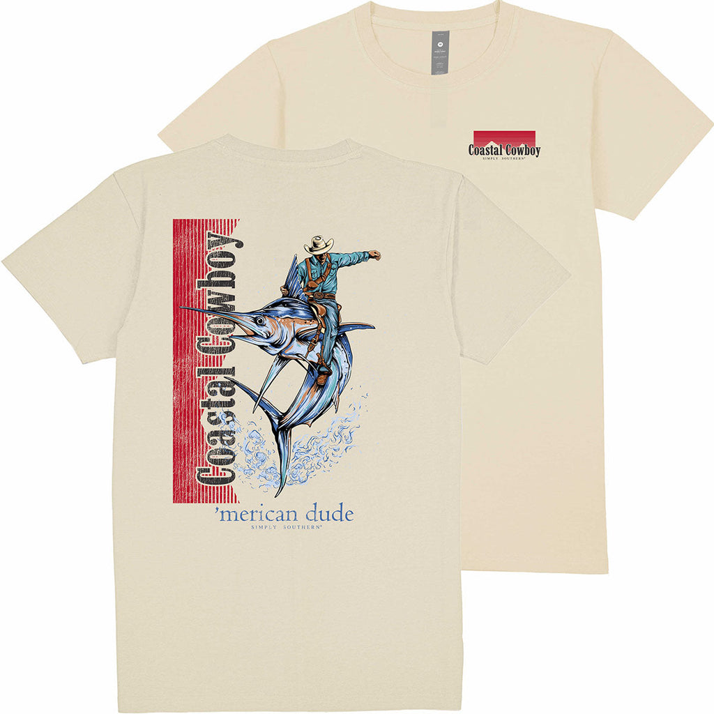 Simply Southern Merican Dude Coastal Cowboy - Adult & Kids T-Shirts, Sweatshirts & Hoodies apparel design preview 1