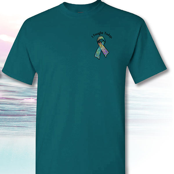 I Fought Today Sea Turtle Cancer Ribbons - Adult & Kids T-Shirts, Sweatshirts & Hoodies apparel design preview 2