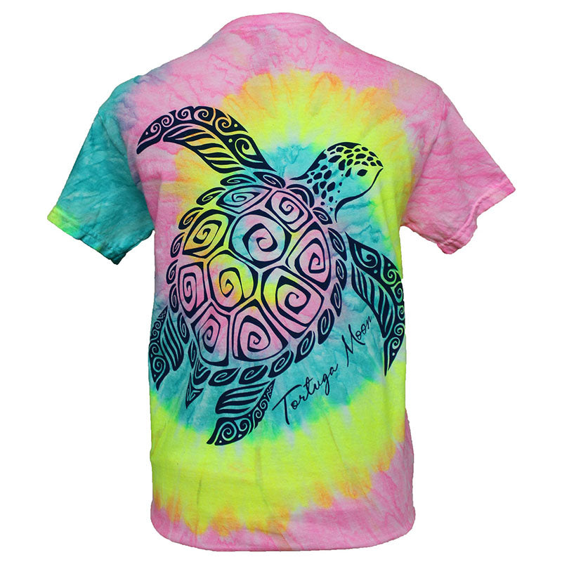Southern Attitude Tortuga Moon Tribal Turtle Tie-dye - Adult & Kids T-Shirts, Sweatshirts & Hoodies apparel design preview 1