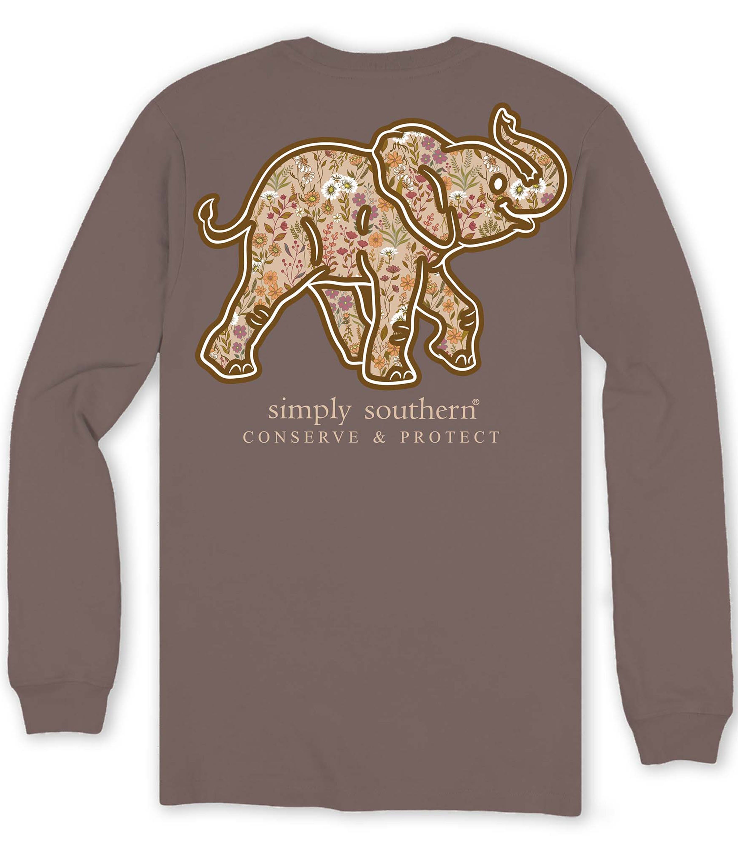 Simply Southern Elephant Tracker Wildflower - Adult & Kids T-Shirts, Sweatshirts & Hoodies apparel design preview 1