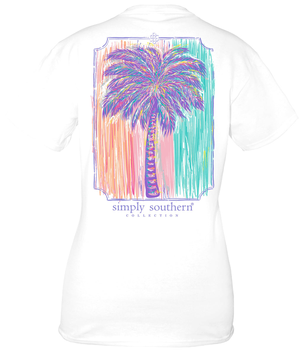Simply Southern Palm Tree White - Adult & Kids T-Shirts, Sweatshirts & Hoodies apparel design preview 1