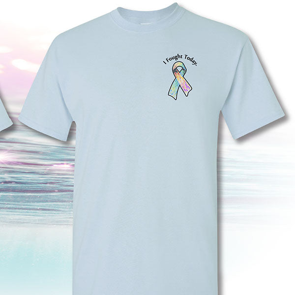 I Fought Today Ribbon Pigs Cancer Ribbons - Adult & Kids T-Shirts, Sweatshirts & Hoodies apparel design preview 2