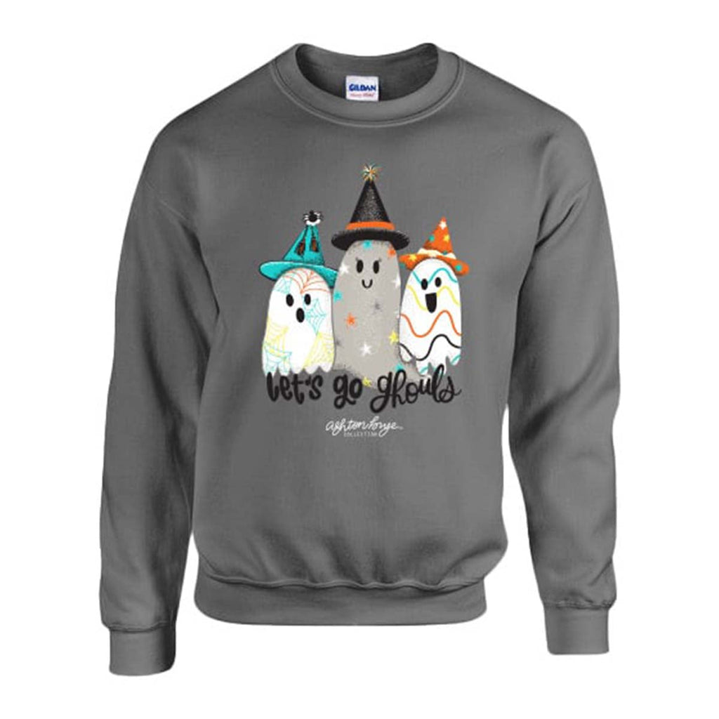 Southernology Let's Go Ghouls Halloween Crewneck - Adult & Kids T-Shirts, Sweatshirts & Hoodies apparel design preview 1