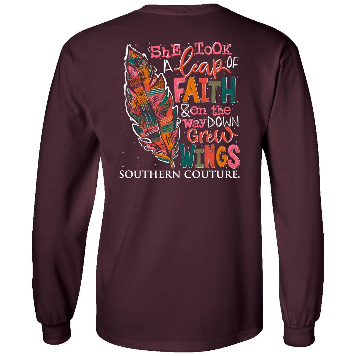 Southern Couture Classic Leap Of Faith Wings - Adult & Kids T-Shirts, Sweatshirts & Hoodies apparel design preview 1