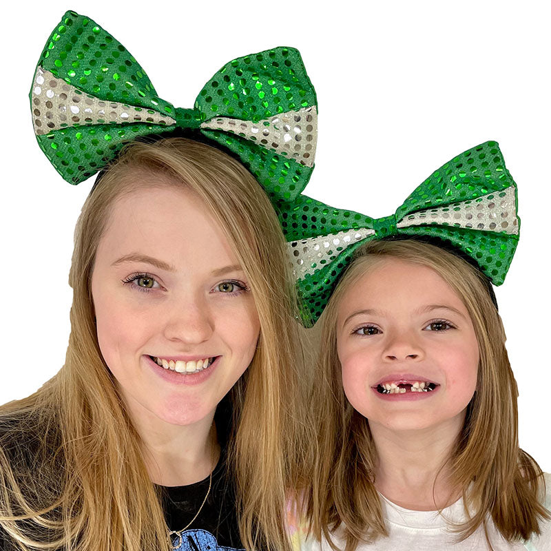 IRISH ST.PATRICK'S BIG BOW HEADBAND 2 PACK - Adult & Kids T-Shirts, Sweatshirts & Hoodies apparel design preview 1