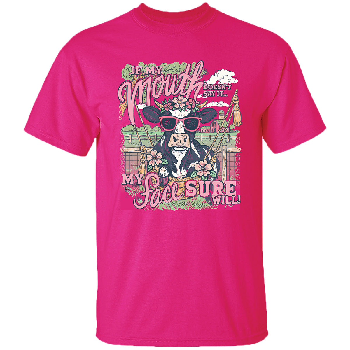 Girlie Girl Originals Cow Face - Adult & Kids T-Shirts, Sweatshirts & Hoodies apparel design preview 2