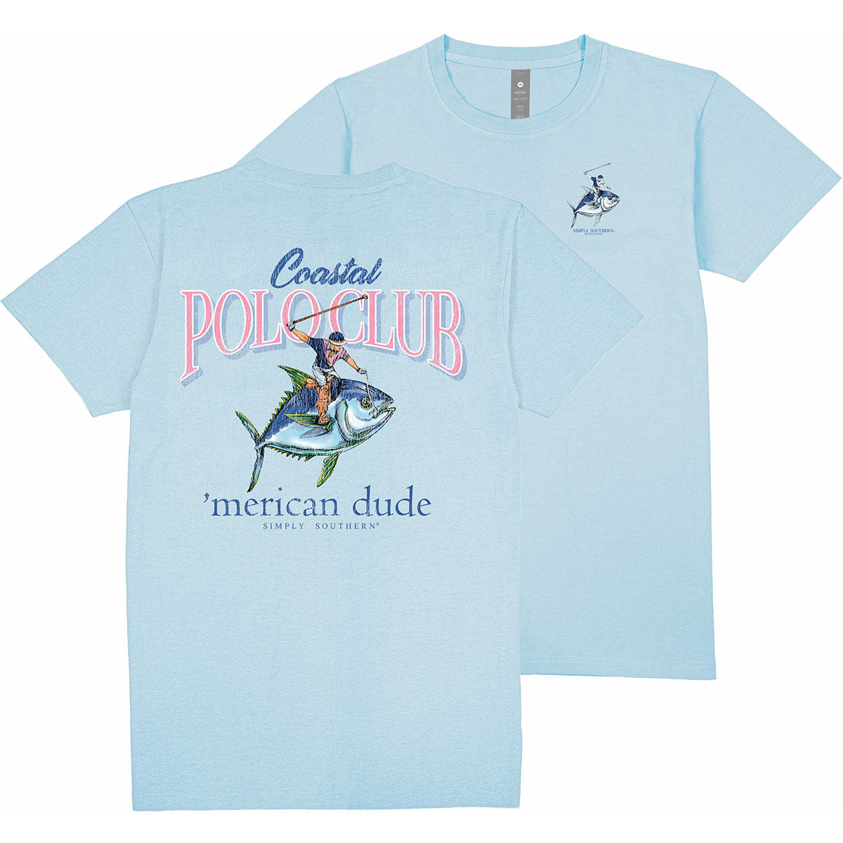Simply Southern Merican Dude Coastal Polo - Adult & Kids T-Shirts, Sweatshirts & Hoodies apparel design preview 1